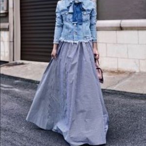 J. Crew Sz 2 gingham ball gown maxi skirt